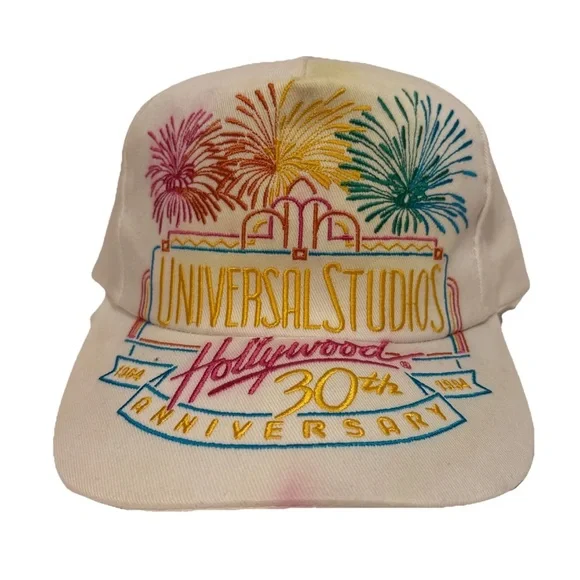 Vintage Big Logo Universal Studios Hollywood 30th Anniversary Snapback Hat - Picture 1 of 13